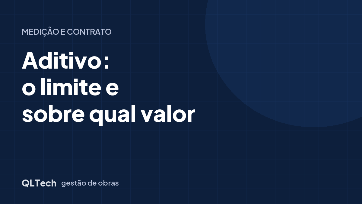 Aditivo: o limite de 25% e sobre qual valor